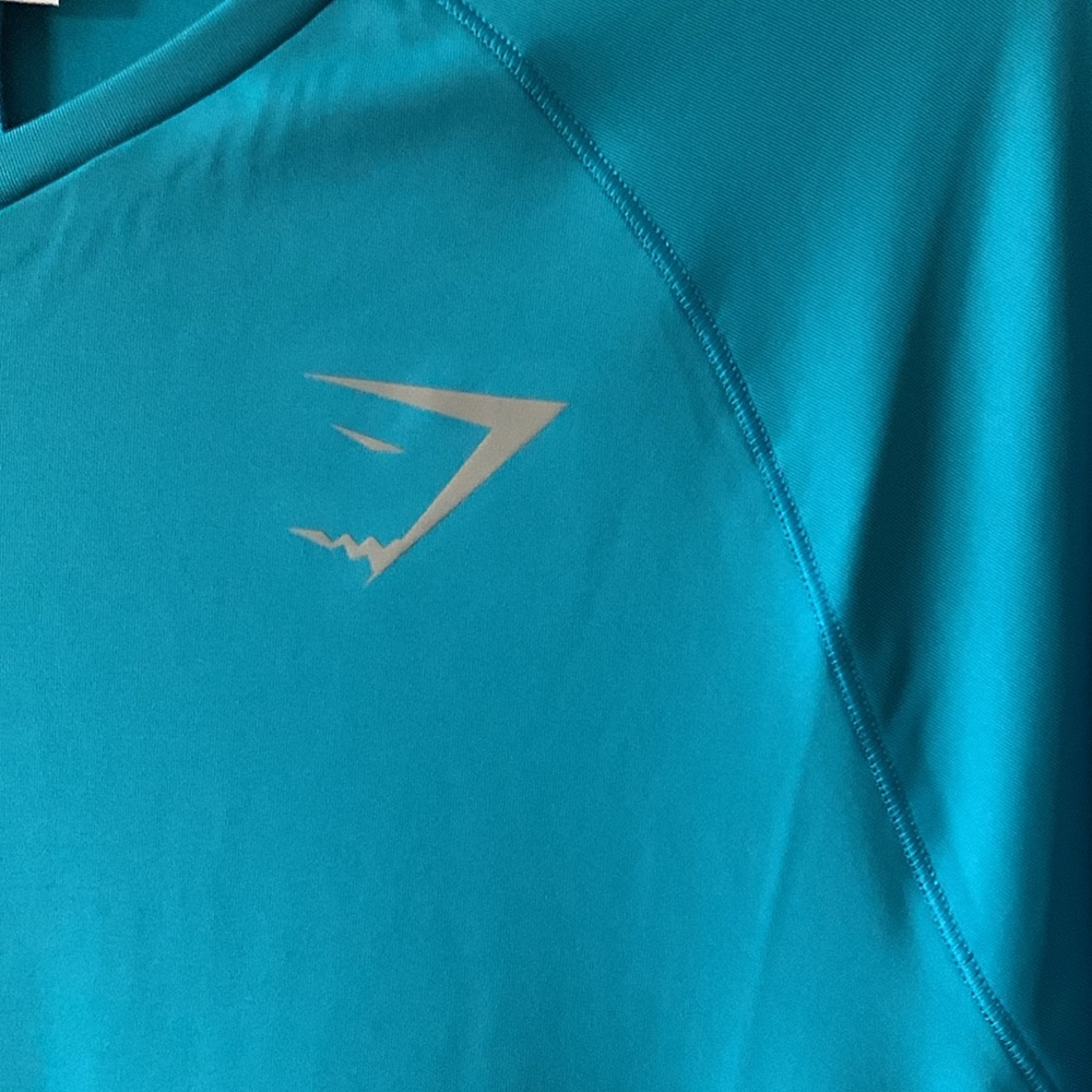 Gymshark Men's Shirt Short Sleeve Turquoise Blue Color Size L - Picture 2 of 11